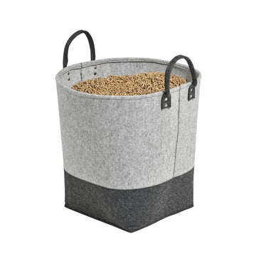 Corbeille à bois et granulés